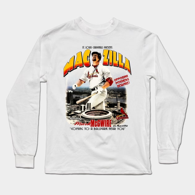 Maczilla - McGwire Cardinals Baseball Long Sleeve T-Shirt by nicklower